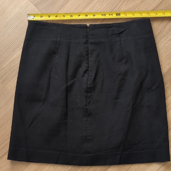 LOFT Black Cotton Mini Pencil Skirt for Work - Picture 4 of 5